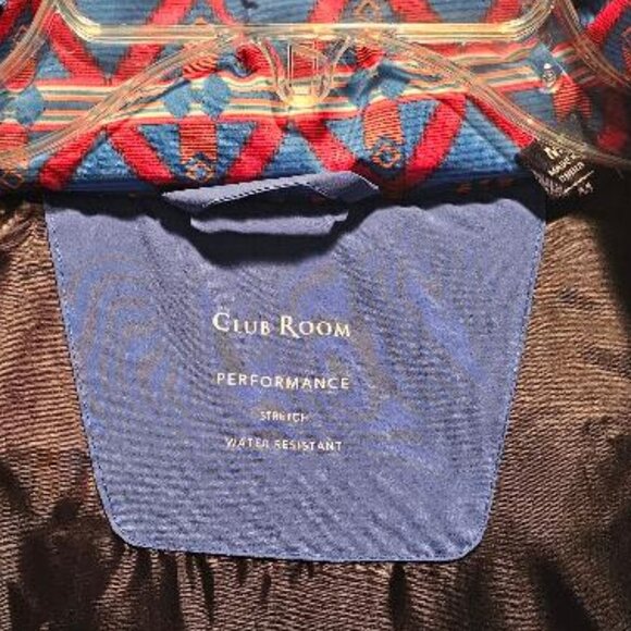 CLUB ROOM Men's Hooded Puffer Jacket - Blue Aztec - Medium - NWT - Picture 4 of 8